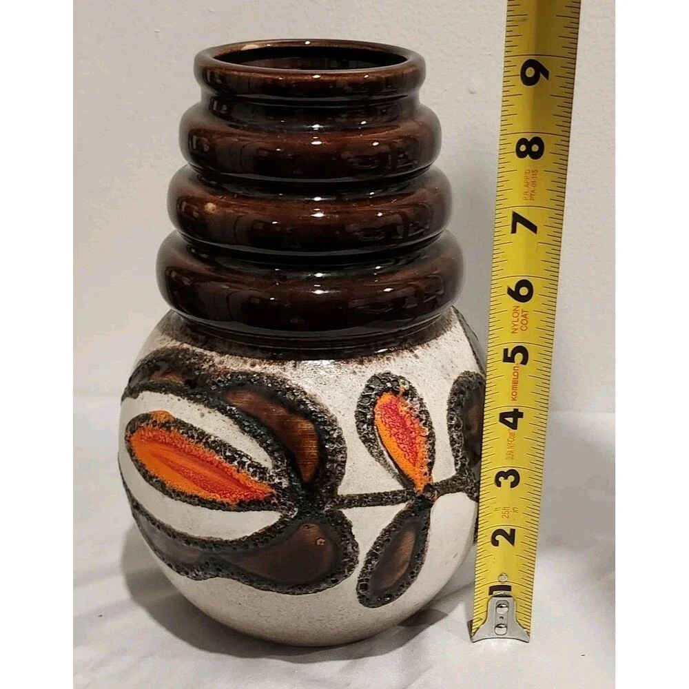 Vintage Scheurich 269-22 Wien Fat Lava Vase West Germany MCM 1970s 9